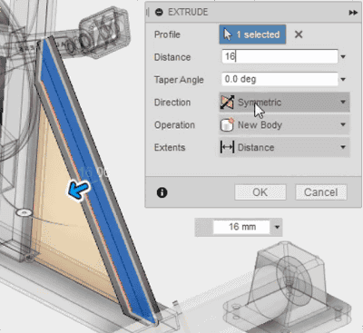 スケッチから、ボディを作成する スケッチから、ボディを作成する