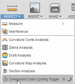 「コンポーネントの色を循環して切り替える」を選択 「コンポーネントの色を循環して切り替える」を選択