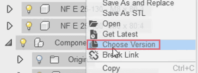 「バージョンを選択」を選択する 「バージョンを選択」を選択する