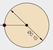 スイープで使用するプロファイルをスケッチします。 スイープで使用するプロファイルをスケッチします。