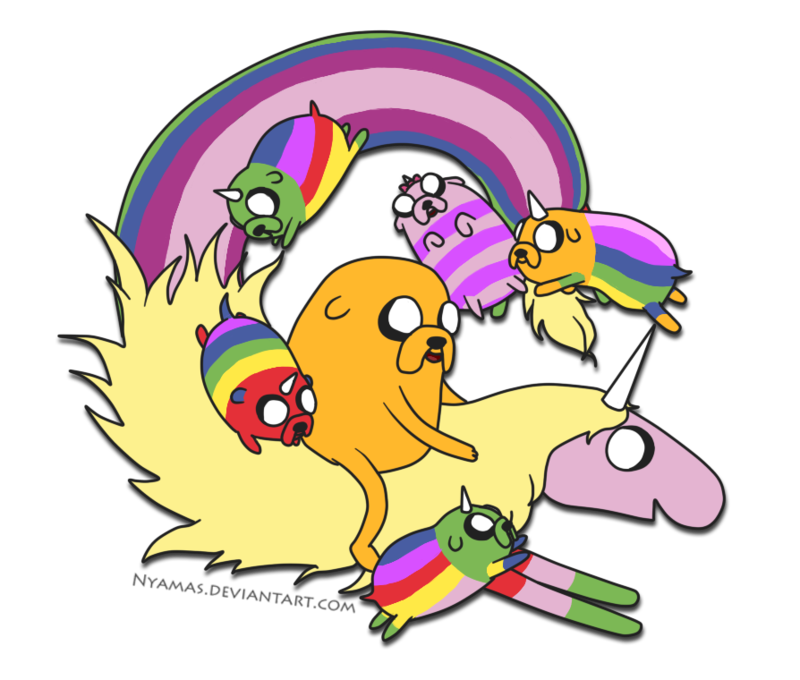 Lady Rainicorn And Jake Babies Adventure time-jake and lady