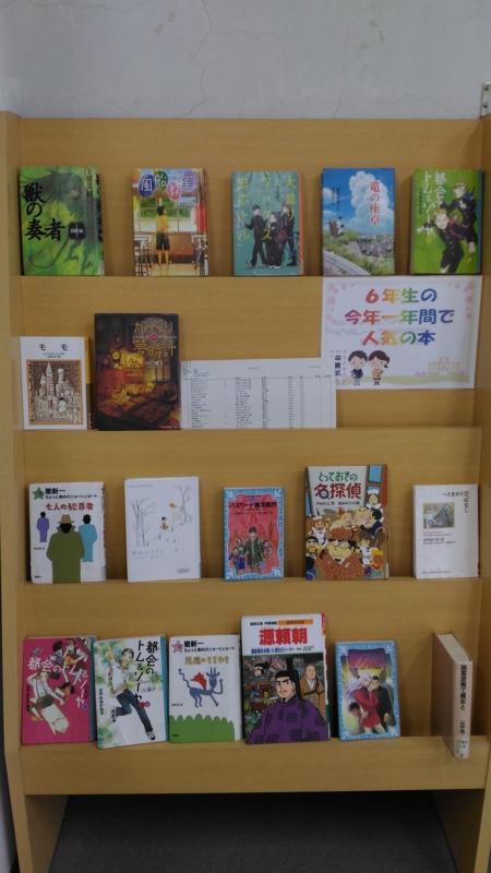 きいろあおいろみどりいろ とある学校の図書館(六年生の今年度人気ランキング)