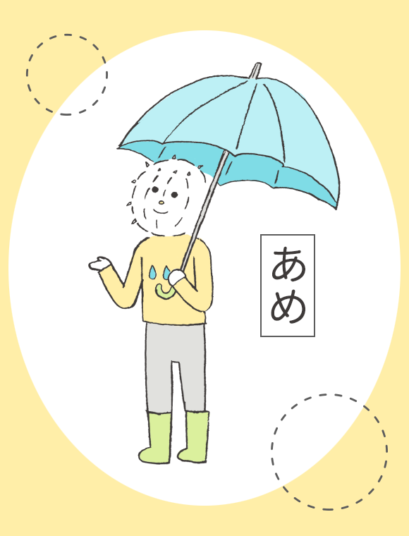 f:id:logequal:20160611205837p:plain 雨が止んでラッキーと思っているイコール君