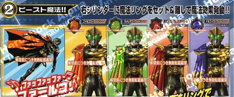 仮面ライダービーストの変身ベルト ビーストドライバー とビースト用のウィザードリングの画像 ネタバレ Applerider S Gadget