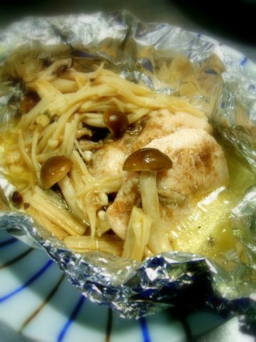 鶏肉のホイル焼き完成 鶏肉のホイル焼き完成