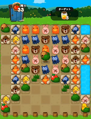 LINE ポコポコ』攻略【ステージ302のコツ＆白花・星花クリア動画