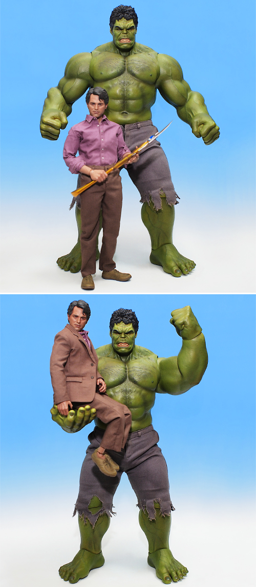 ホットトイズ　ブルース・バナー&ハルク（２体セット）ボーナスアクセサリー付き ムービー・マスターピース】『アベンジャーズ』1／6スケール