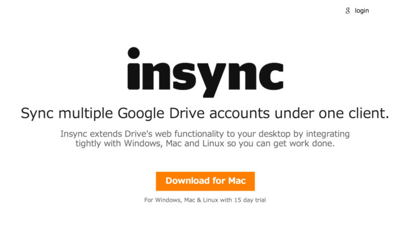 insync - multiple Google Drive account sync tool