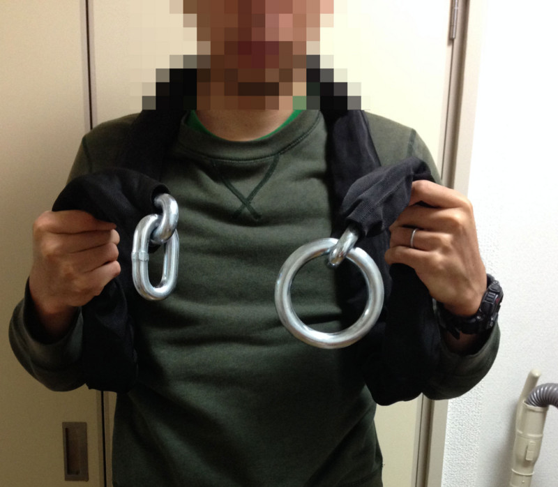 ブランドバッグ通販サイト バイク盗難防止用チェーン 中野製鎖工業製 超硬張鋼チェーン3m アクセサリー
