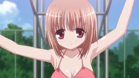 [gif][ロウきゅーぶ！gif][ロウきゅーぶ！][ロウきゅーぶ！水着][香椎愛莉][おっぱい][腋][ロウきゅーぶ！腋]