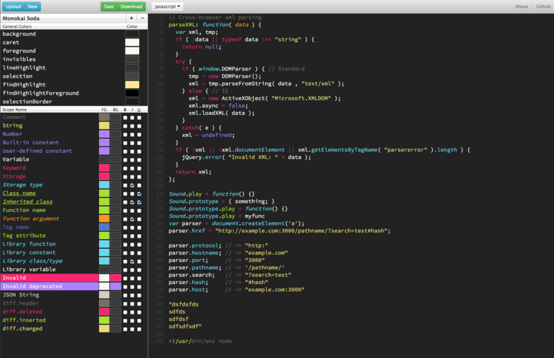 Tmtheme Editor Herokuapp | sublime text 2のテーマをカスタマイズできる color scheme editor for Tmtheme Editor Herokuapp | sublime text 2のテーマをカスタマイズできる color scheme editor for