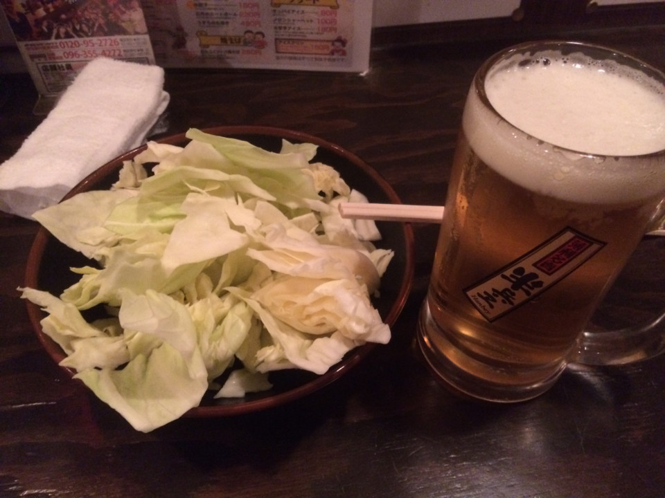 ビールとお通し