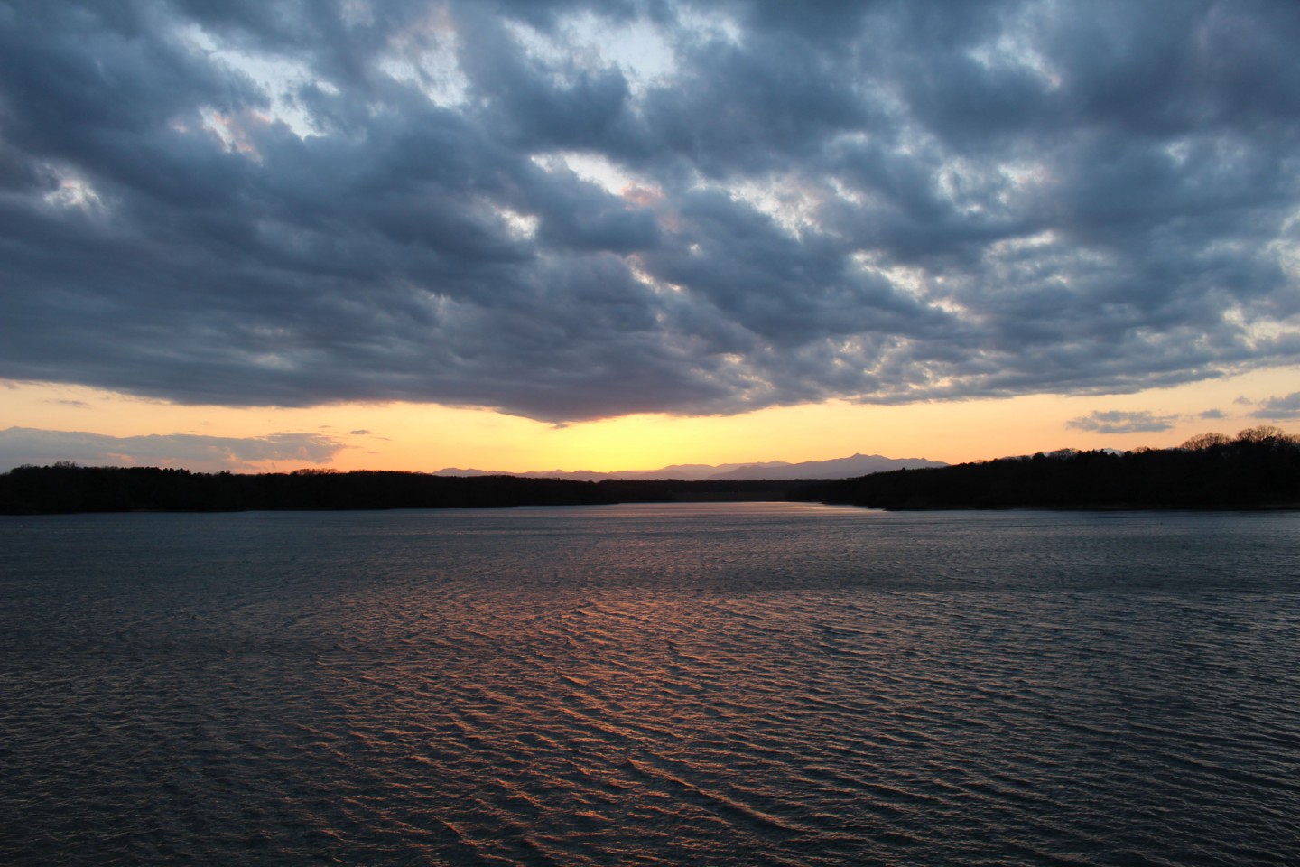 東村山市 夕方の多摩湖の写真1