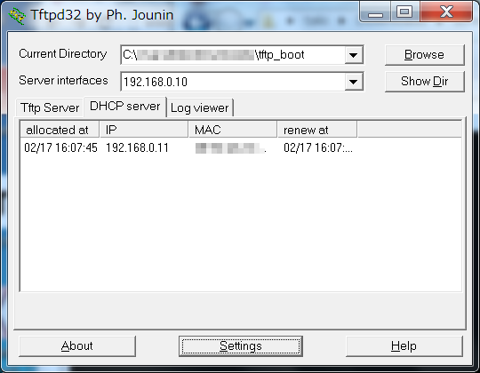 Tftpd32 DHCP Server Tftpd32 DHCP Server