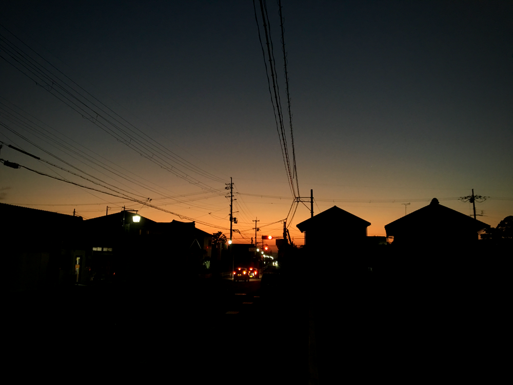 夕焼けの空