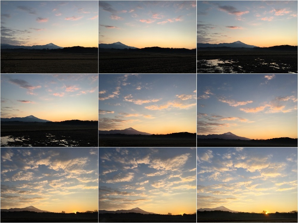 当時の朝の日の出