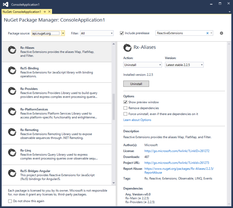 NuGet - Rx-Aliases
