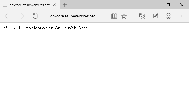 ASP.NET 5 application on Azure Web Apps