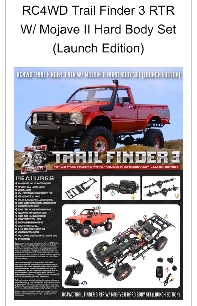 RC4WD TF3 スケールクローラー1/10 フレーム+ギアモーター付き RC4WD TF3 スケールクローラー1/10 フレーム+ギアモーター付き