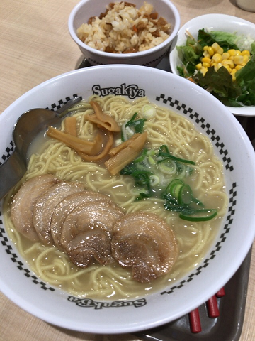 スガキヤ 肉入りラーメン