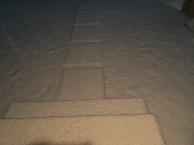 クリスマスイブの積雪
