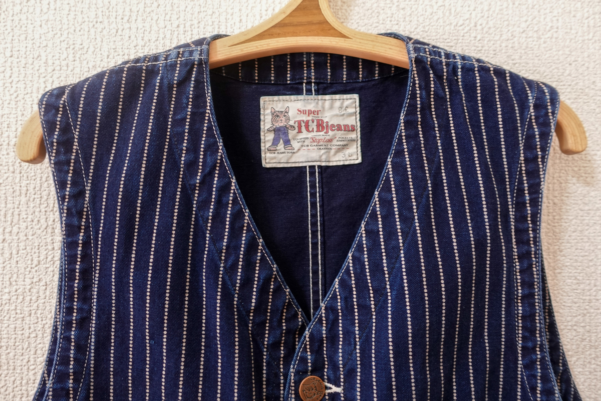 TCBジーンズ「ウォバッシュ ストライプ ベスト」Part3 ～色落ち182日目