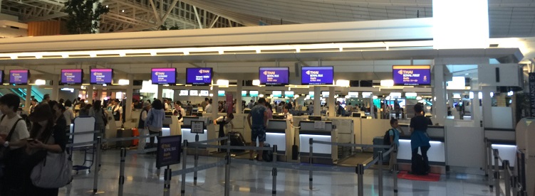 タイ国際航空のカウンター