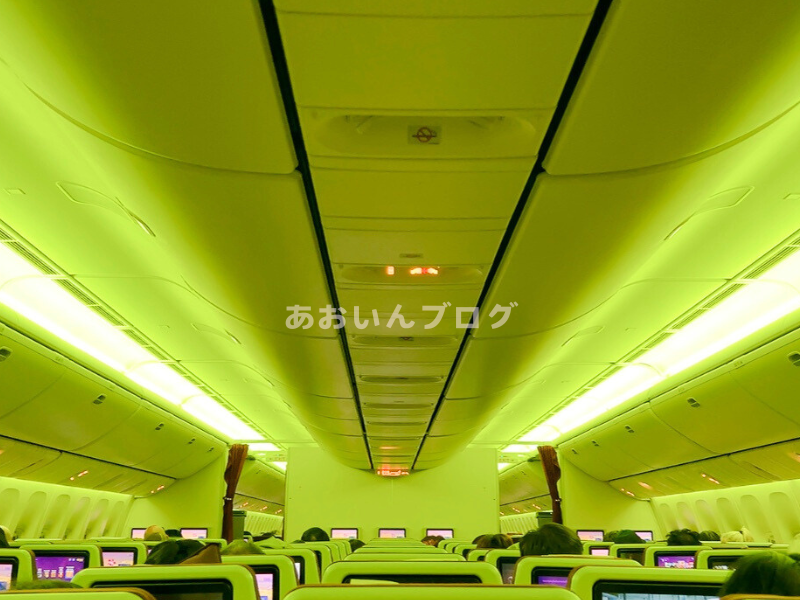 タイ国際航空の機内