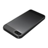 iBUFFALO iPhone5 専用 【新触感・透明感やわらかハード】ソフトケース 液晶保護フィルム付 ブラック BSIP12PCTBK