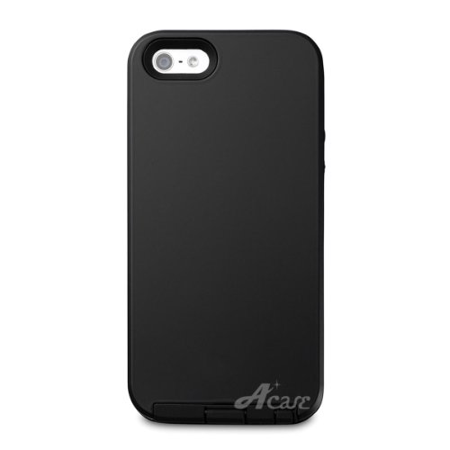 Acase Dual Layer Protection Hybrid tough case for Apple iPhone 5 ブラック 耐衝撃 モデル ハイブリッド タフ ケース