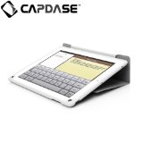 CAPDASE 日本正規品 iPad Retinaディスプレイモデル (第4世代) / iPad (第3世代) / iPad 2 対応 対応 Soft Jacket Sider Rhombi, White/Grey ソフトジャケット+スクリーンカバータイプ ケース(3段階スタンド機能つき) ホワイト/グレー SJAPIPAD3-SR2G