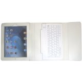 【HAIKAU】 新しいiPad iPad2用 無線式 キーボード内蔵ソフトレザーケース【英語キーボード】 ホワイト Bluetooth keyboard for ipad2/the new iPad 日本語操作説明書付き White