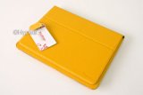 iPad2 iPad3(新しいiPad) iPad4(Retinaディスプレイモデル)対応 本革仕様 Executive レザーケース・イエロー(マグネット内蔵、スタンド機能、オートスリープ機能付き)