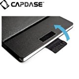 CAPDASE 日本正規品 iPad Retinaディスプレイモデル (第4世代) / iPad (第3世代) / iPad 2 対応 Protective Case FOLIO FELT, Grey / Black 3段階スタンド機能つき ブックタイプ フェルト張り PUレザーケース 「フォリオ・フェルト」(ドックコネクタ &イヤホンジャック キャップ つき) グレー/ブラック SLAPIPAD2-P6G1