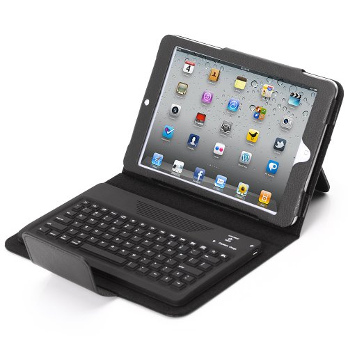 koolertron iPad mini Bluetoothキーボード付のPUレザーケース、保護カバー 防水、防塵+スタンド機能搭載