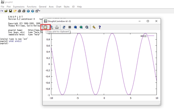 グラフをクリップボードへコピー