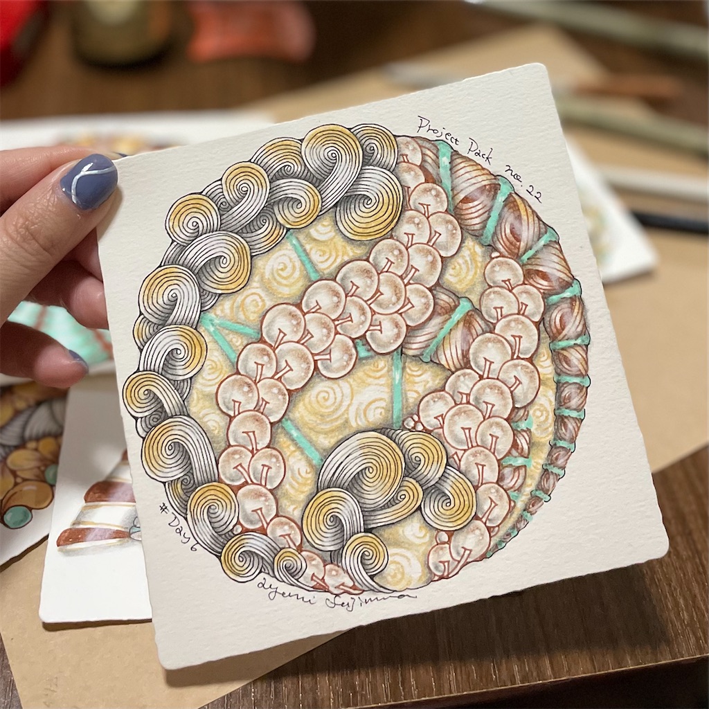 プロジェクトパックno.22 Day1〜6 - 藤村歩のZentangle Journey