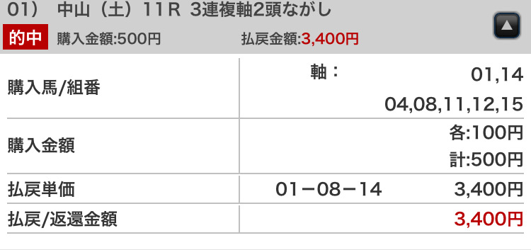 的中馬券