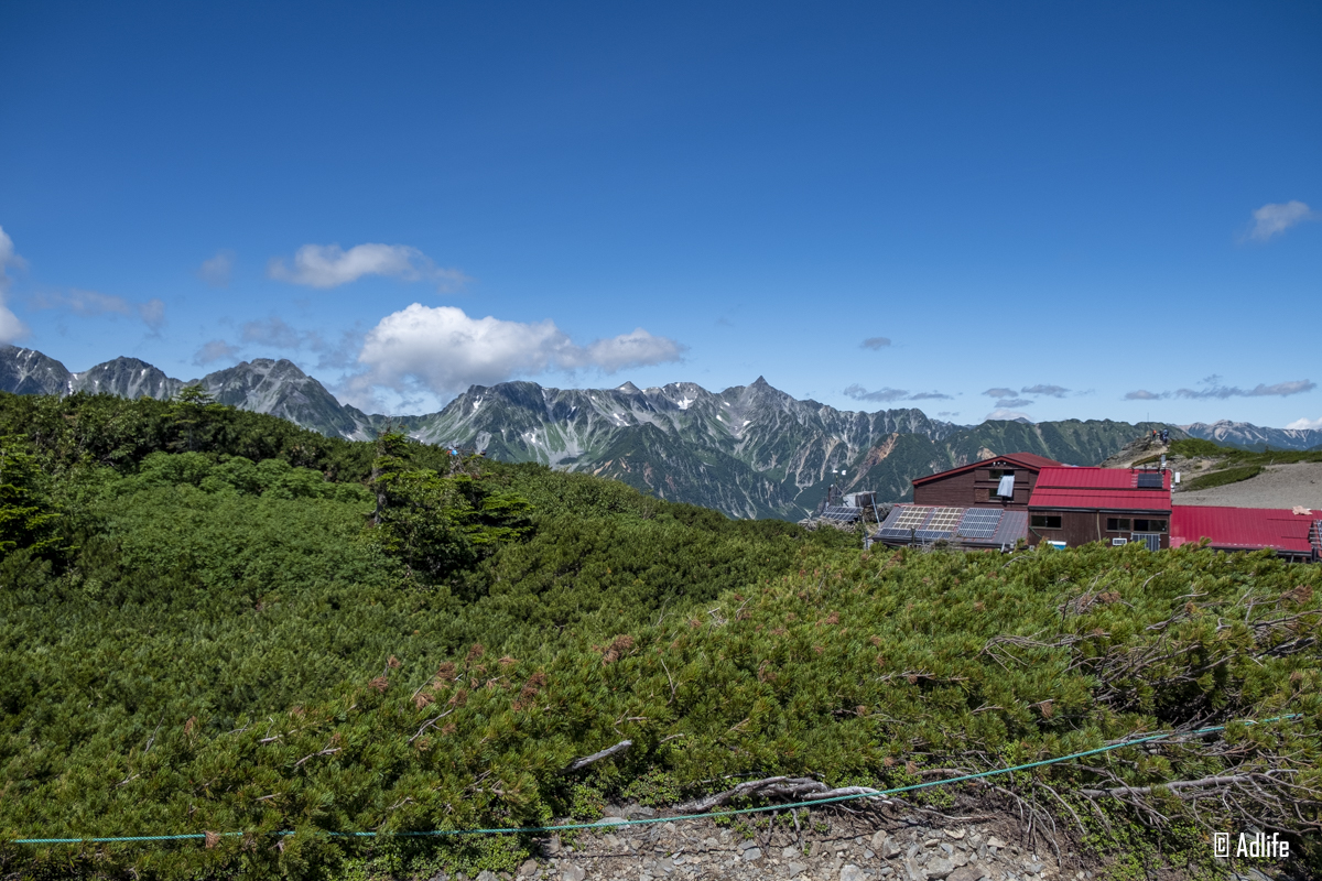 蝶ヶ岳からの槍穂高連峰