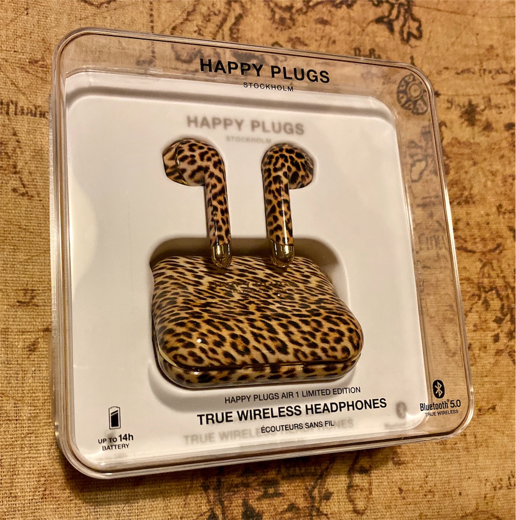 ☆値下げ☆ 【ワイヤレスイヤホン】Happy Plugs AIR1 レオパード Happy Plugs、インナーイヤー型の完全ワイヤレスイヤホン「AIR1