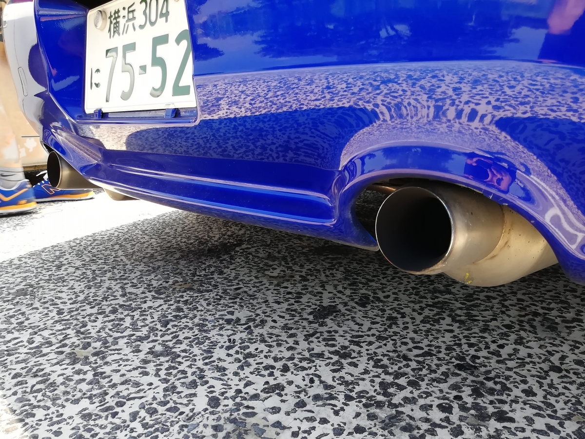 S2000 のマフラーを ASM I.S.Designサイレンサーキット2 (SACLAM) に 