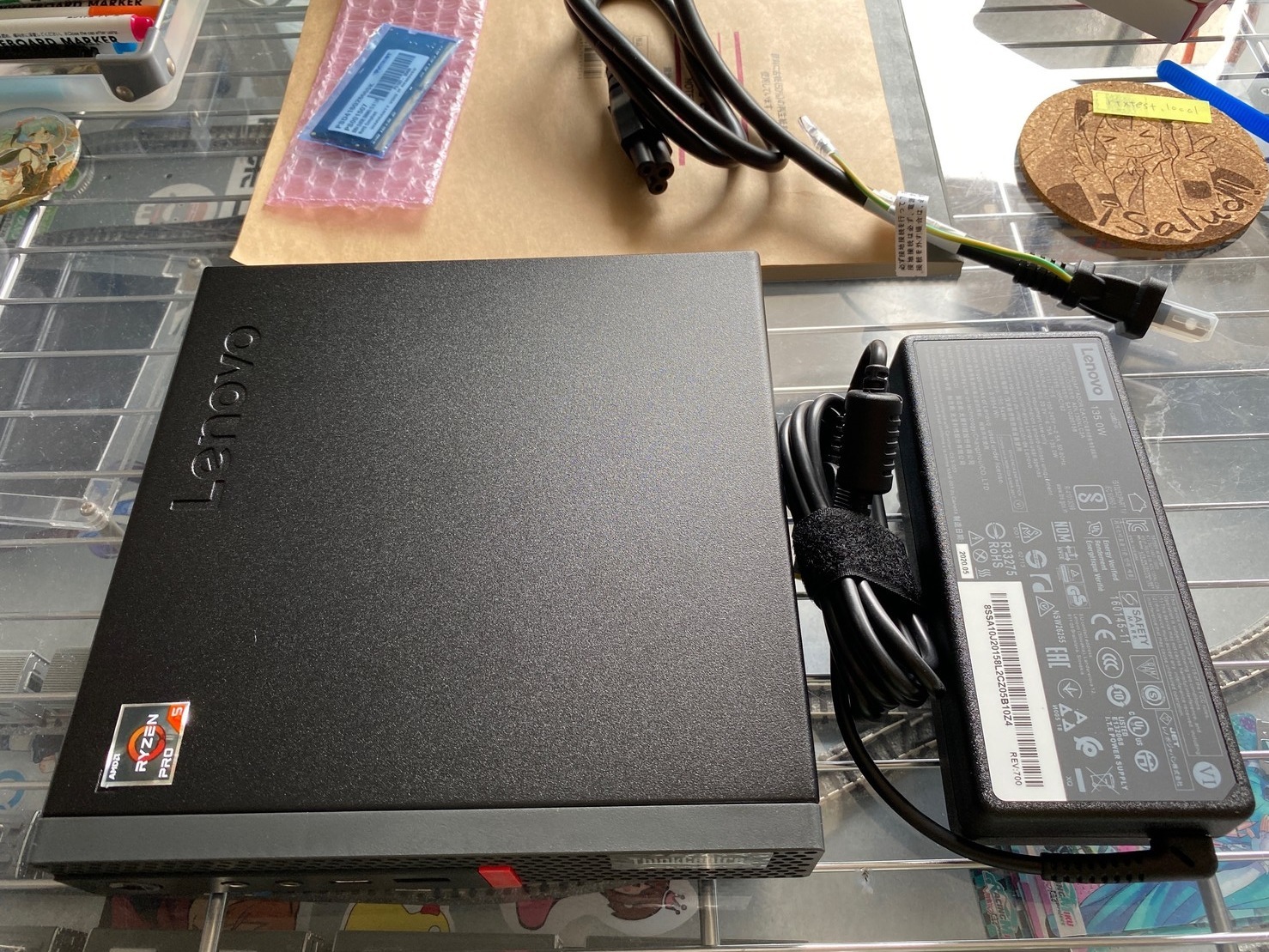 LenovoThinkCentre m75q-1 Tiny高性能135W電源版 Lenovo ThinkCentre M75q-1 TinyのACアダプターを135Wに変更