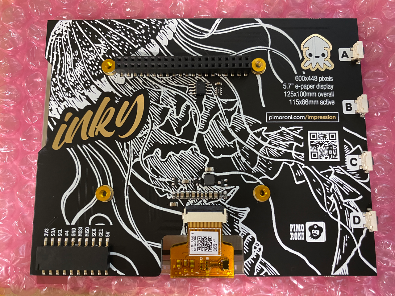 Hion ページ 7色対応電子ペーパーモジュールInky Impressionを買った - あっ