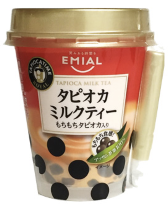 タピオカミルクティーのパッケージ(引用：http://www.azuminofood.jp/product/chilled_drink/83.html)