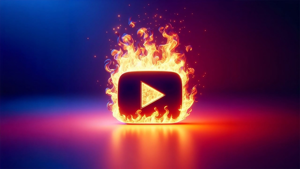 燃えているyoutubeボタン