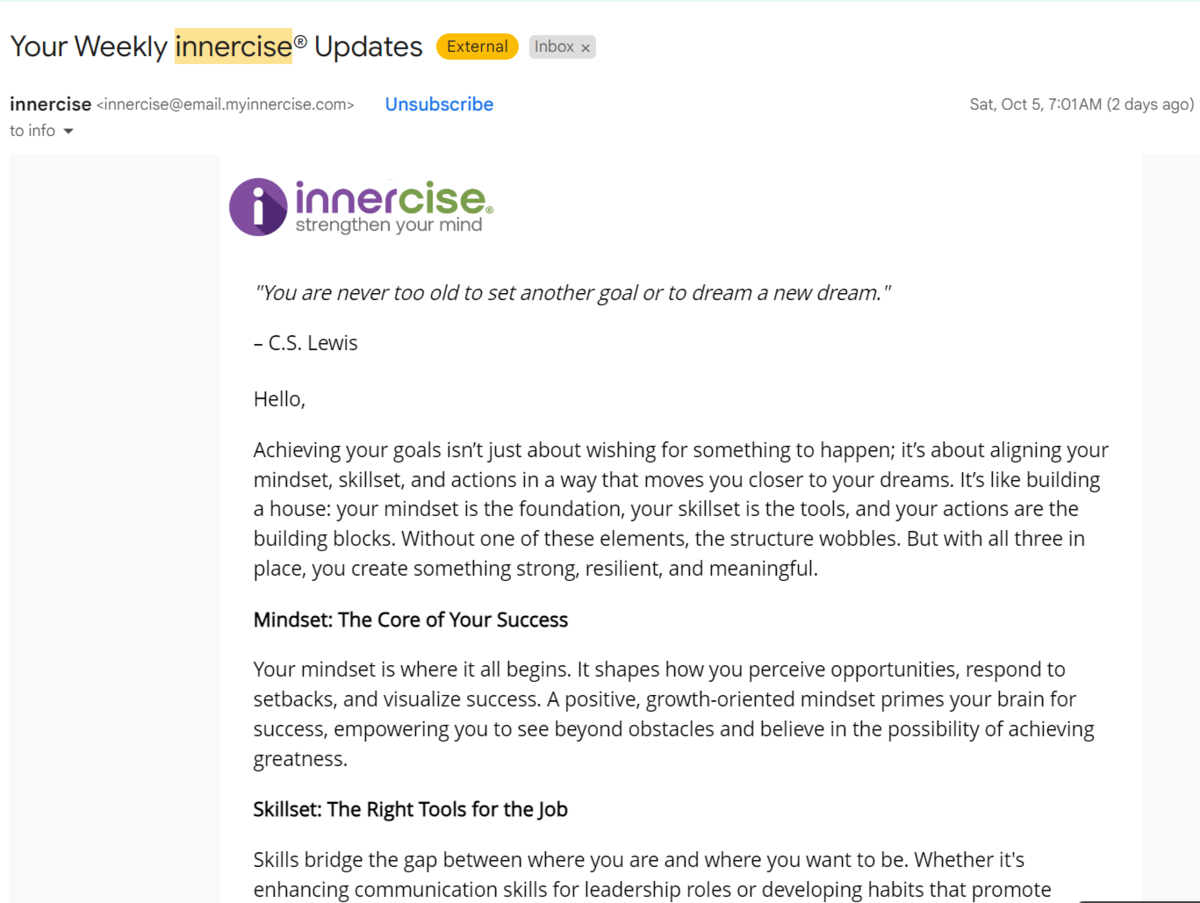 英語のアファメーション音源innercise