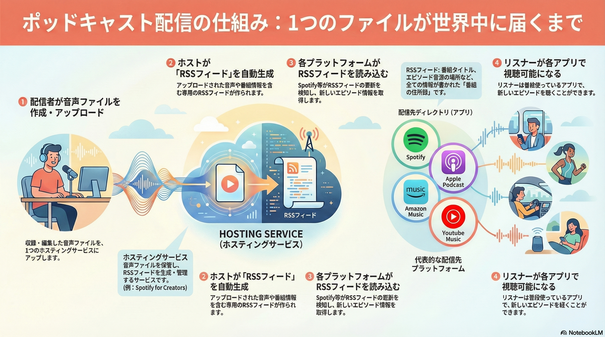 ポッドキャスト配信の仕組み