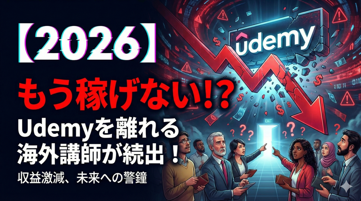 Udemyもう稼げない