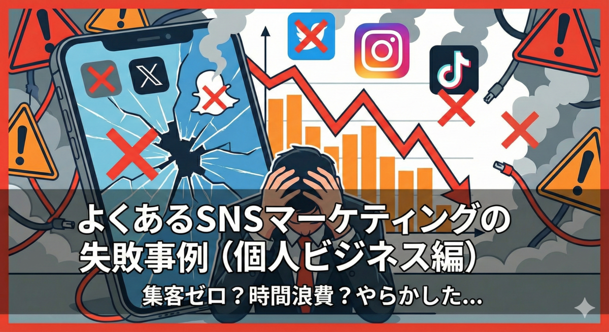 よくあるSNSマーケティングの失敗事例(個人ビジネス編)