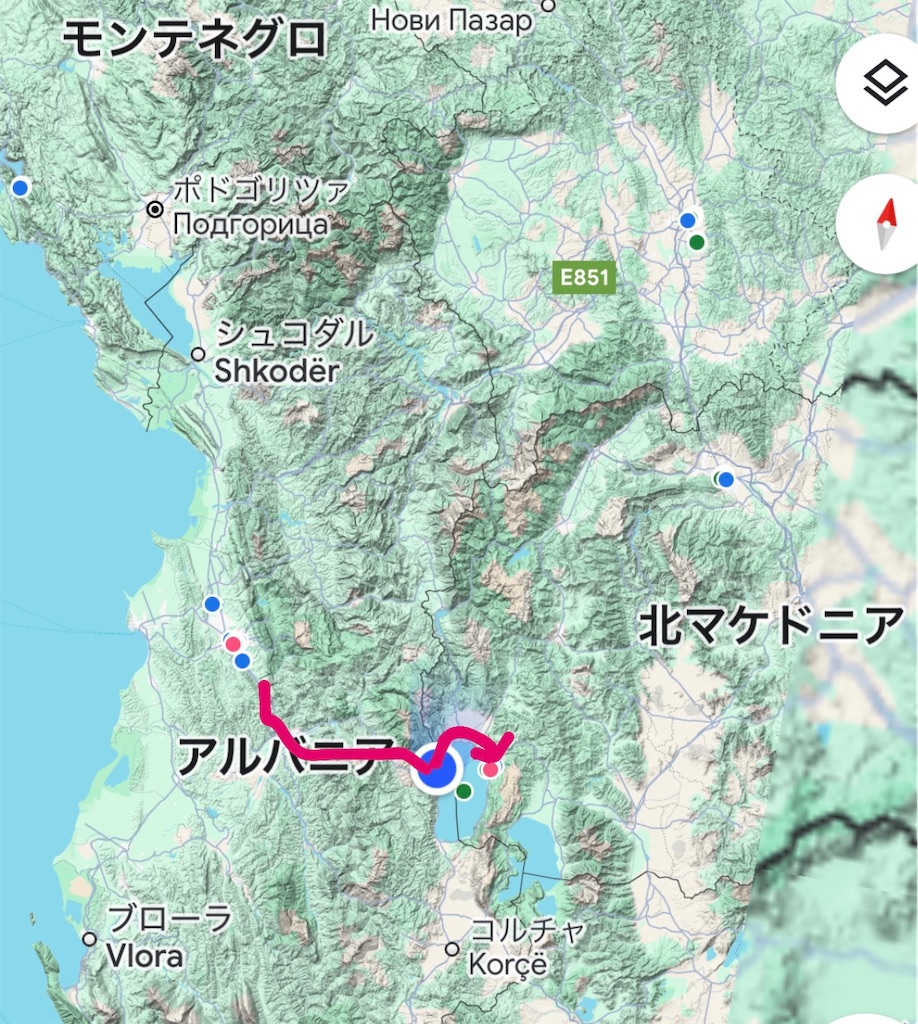 アルバニア③→北マケドニア③】世界遺産のオフリドへ！ティラナから